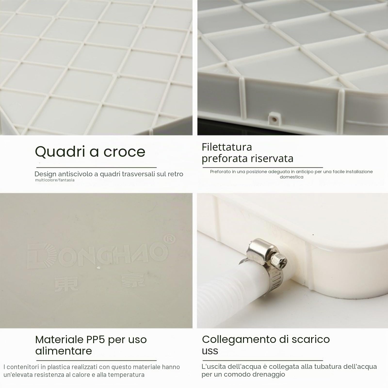 Vasca di raccolta in plastica con tubo di scarico da 5 m, cuscinetto di scarico per condensa integrato, vasca universale per finestre, set per condizionatori d'aria, PP5, vasca dell'acqua dell'unità