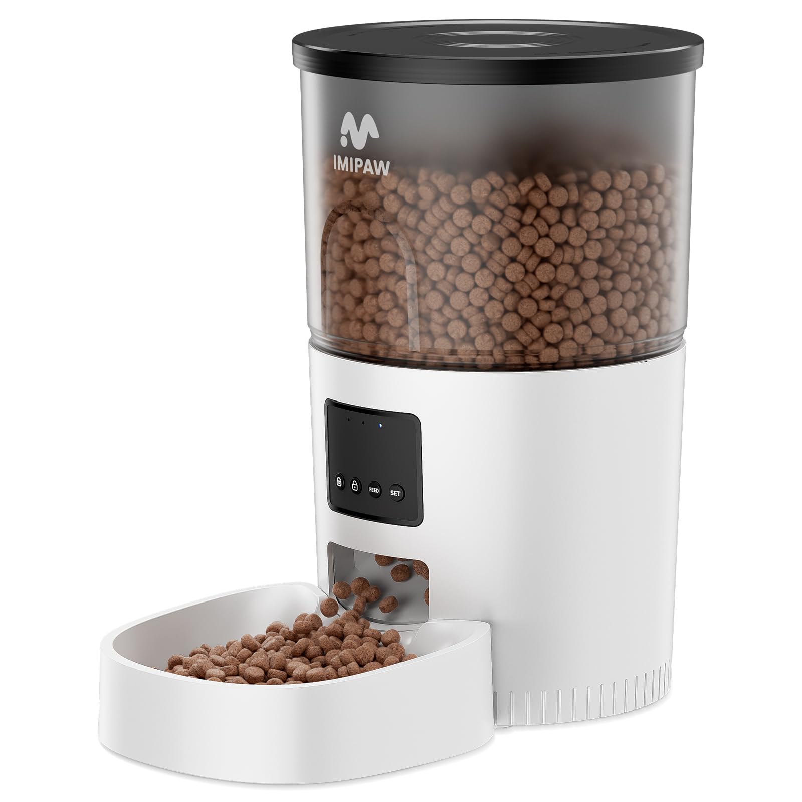 Automatic Cat Feeder - 3L Pet Dry Food Dispenser with Timed Programmable Portion Control, Dual Power Backup, Easy Set Up, 10 Meals Per Day for Cats and Puppies（Remote not Supported）