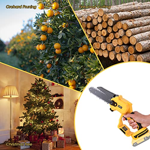 Mellif Mini Chainsaw 6-Inch For Dewalt 20V Max Battery, Cordless Power Chain Saw With Security Lock, Brushless Handheld Electric Chainsaw For Wood Cutting Tree Trimming (Battery Not Included) #TOP6