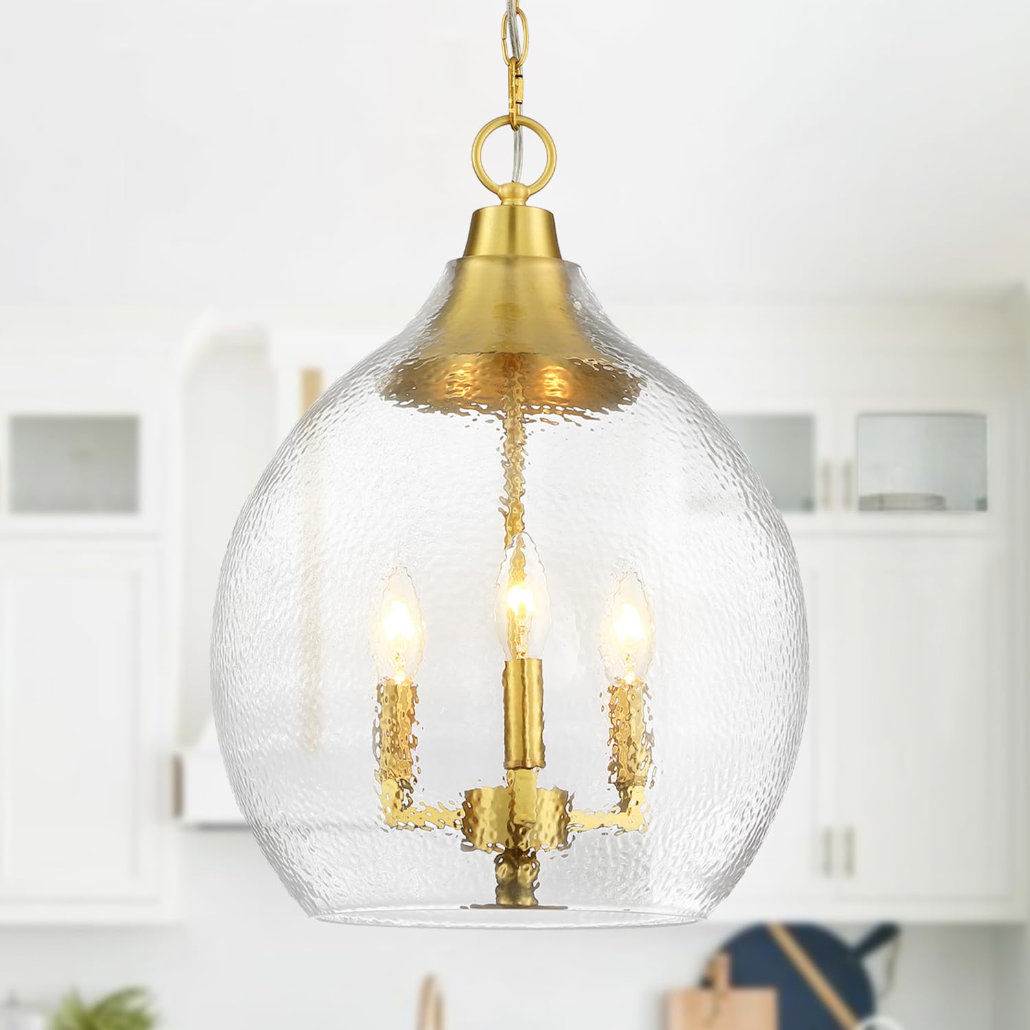 Untrammelife Glass Gold Pendant Light