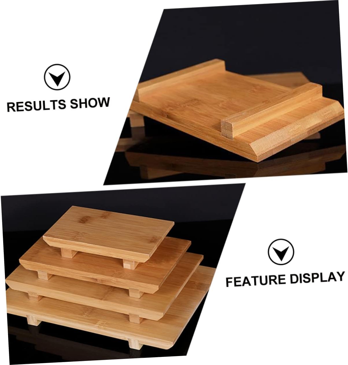 Japanese Style Bamboo Sushi Serving Plate for Food Display at Home Hotel | Smooth Surface, Easy to Clean, Long Time Use, Sashimi and Food Presentation, Tray Form, Bamboo Build