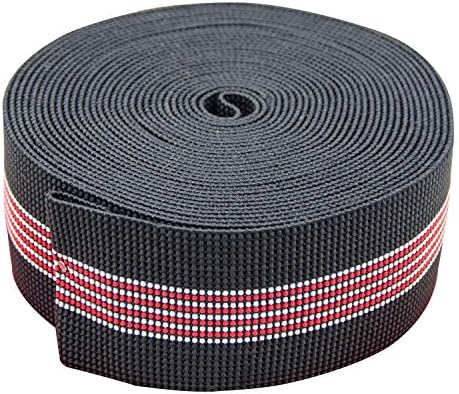 PBNICE Sofa Elastic Webbing Stretch Latex Band Furniture Repair DIY Upholstery Modification Elasbelt Chair Couch Material Replacement Stretchy Spring Alternative Two Inch 2" Wide x Twenty Ft 20" Roll