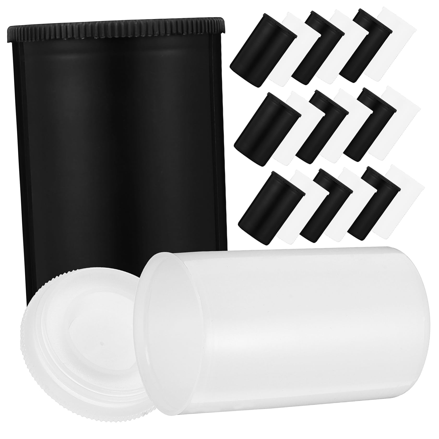 CIYODO 35mm Film Case Lids Sturdy Plastic Film Canisters for Camera Reel Storage Compact Reusable