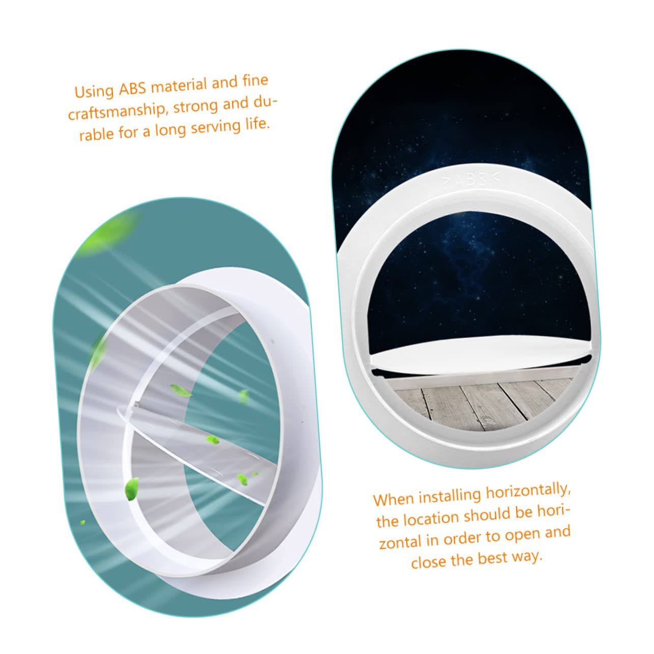 NUOBESTY 5 Stück Duct Connector für Klimaanlagen Rückflussverhinderer Luftstromventil für Kühlanlagen Installieren