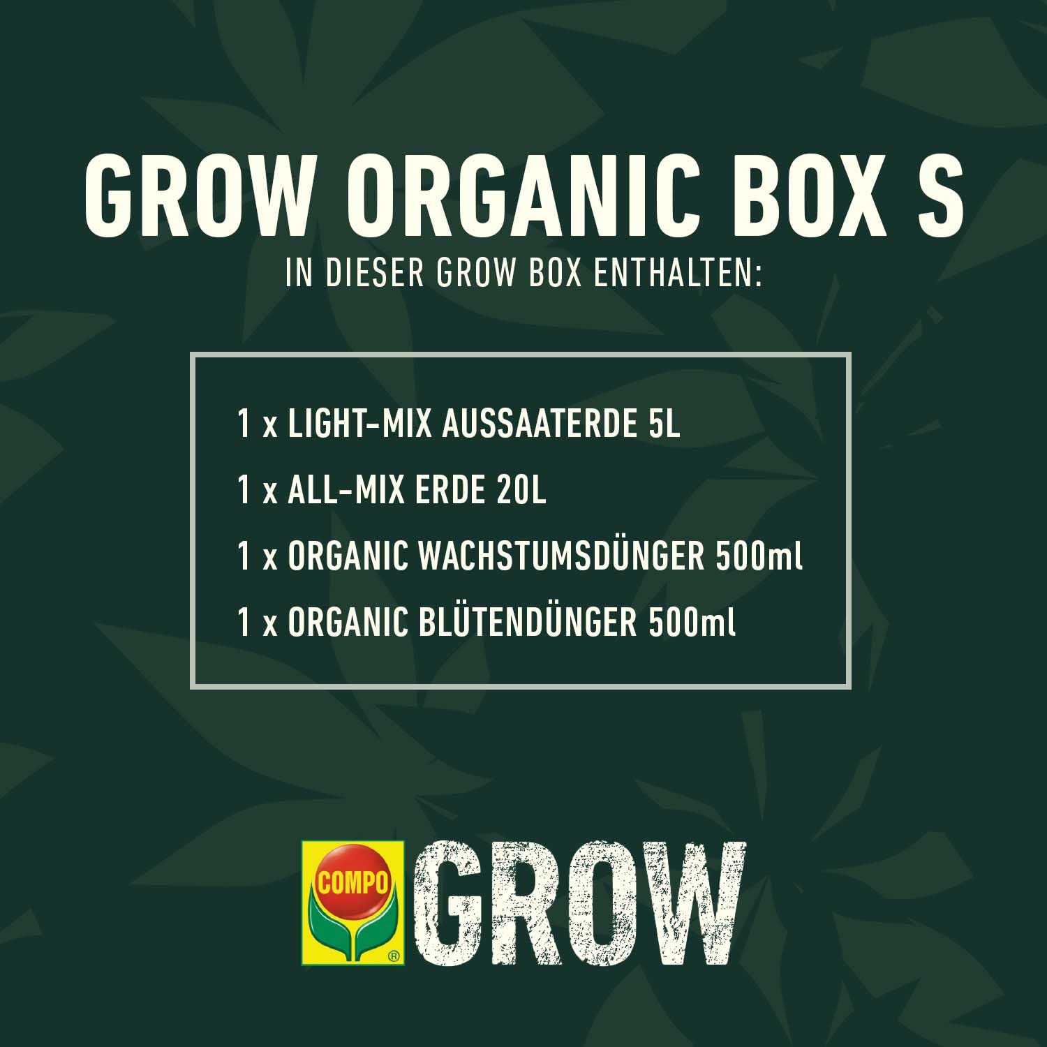 GROW Organic Box S für die Aussaat von Spezialkulturen im Indoor- & Outdoorbereich und eine optimale Wachstums- & Blütenphase Organisch, (Small)