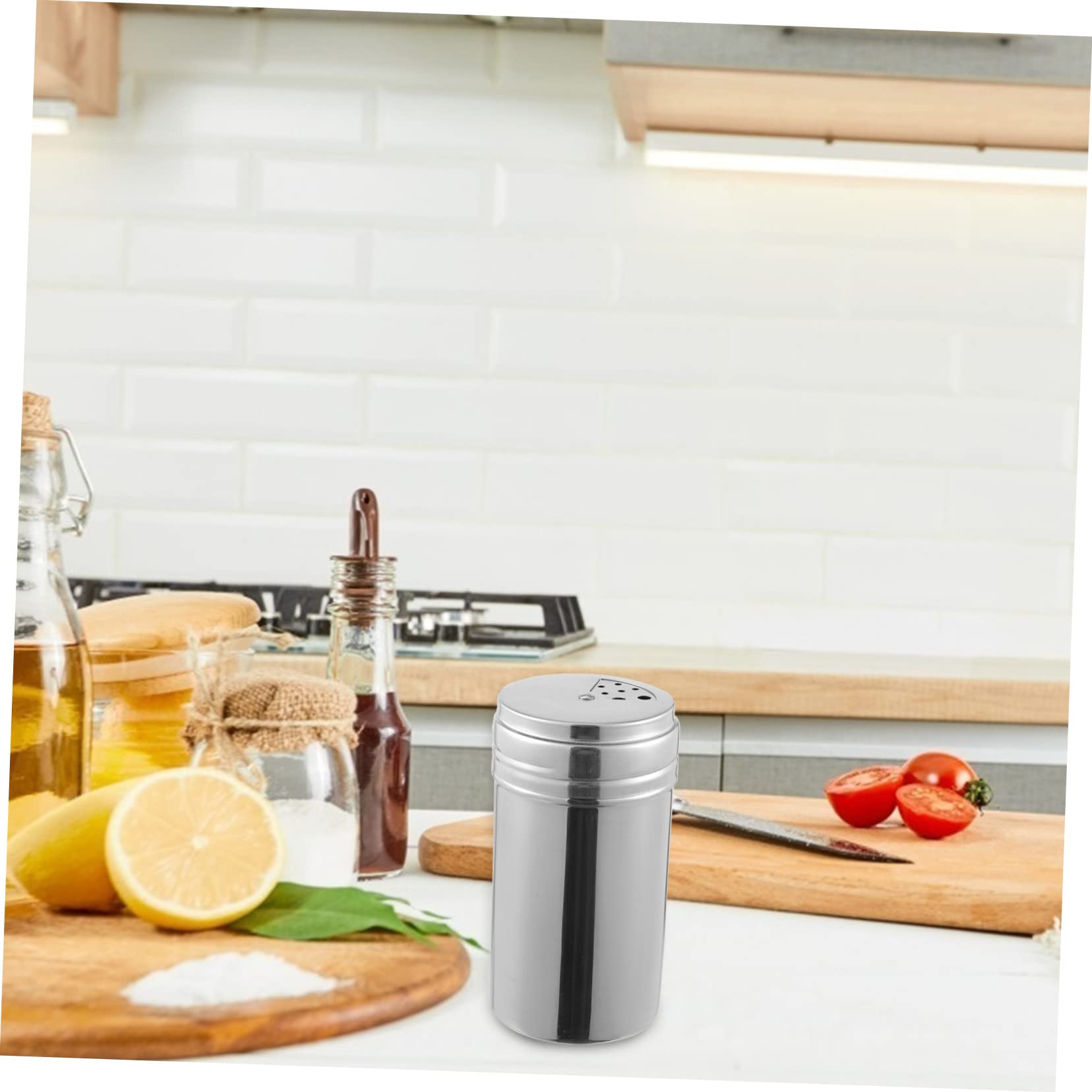 CIYODO Stainless Steel Spice Jar Toothpick Box Set Multifunctional Condiment Holder Pepper Shaker Kitchen Tools Water Cleanable