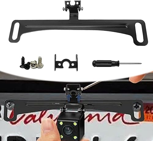 Hawyet 1 soporte universal para placa de matrícula de EE. UU., 7.68 x 1.34 pulgadas, IP68, resistente al agua, soporte para cámara de marcha atrás,