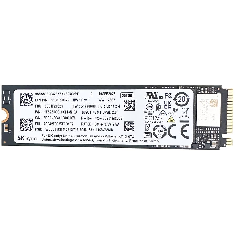 ③-WA78-SK hynix NVMe 256GB SSD 4点 SK hynix HFM256GDHTNI-87A0B SSD 256GB 2242 M.2 Nvme Pci-E