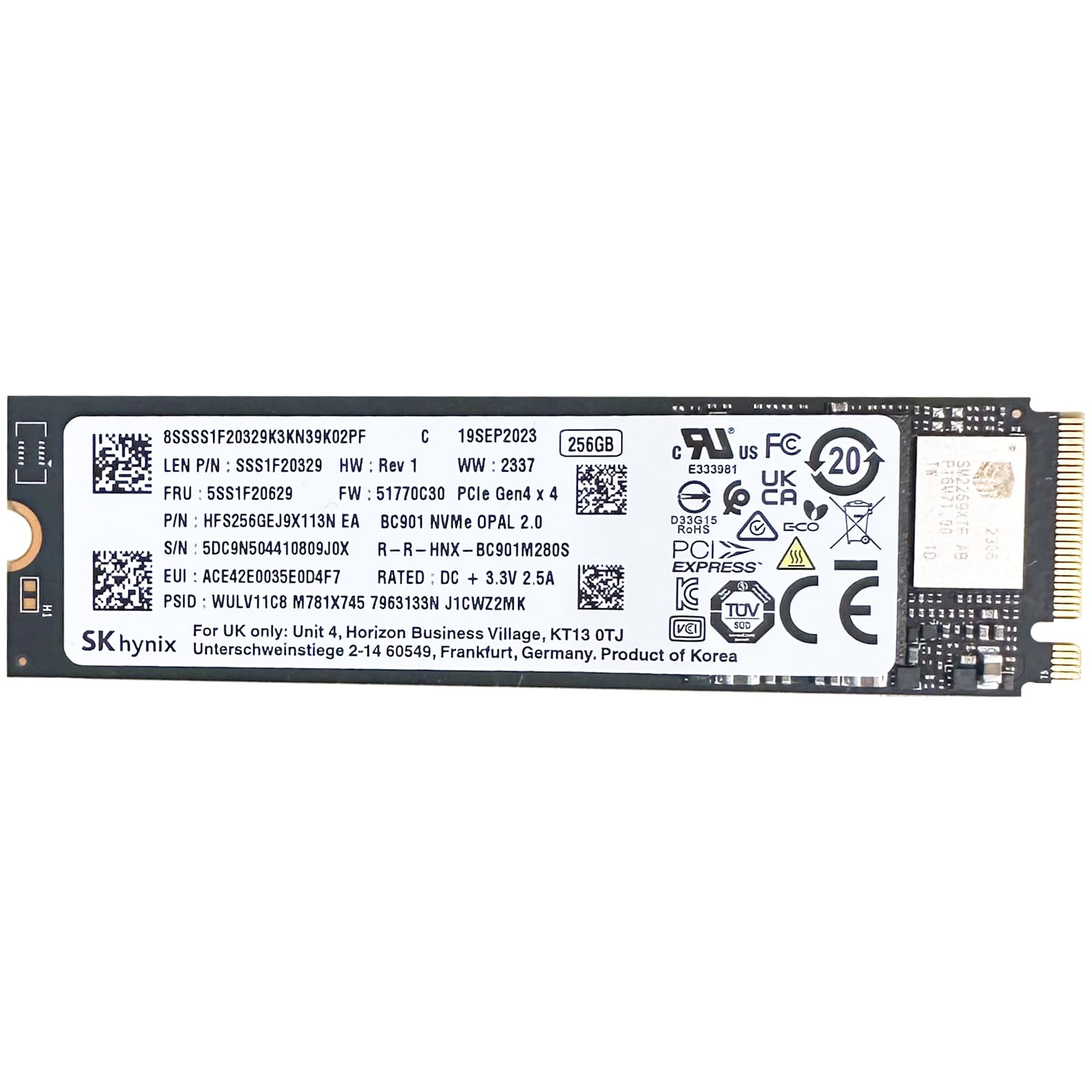 Oemgenuine OEM Hyn HFS256GEJ9X113N 256GB M.2 PCIe NVME GEN 4 Solid