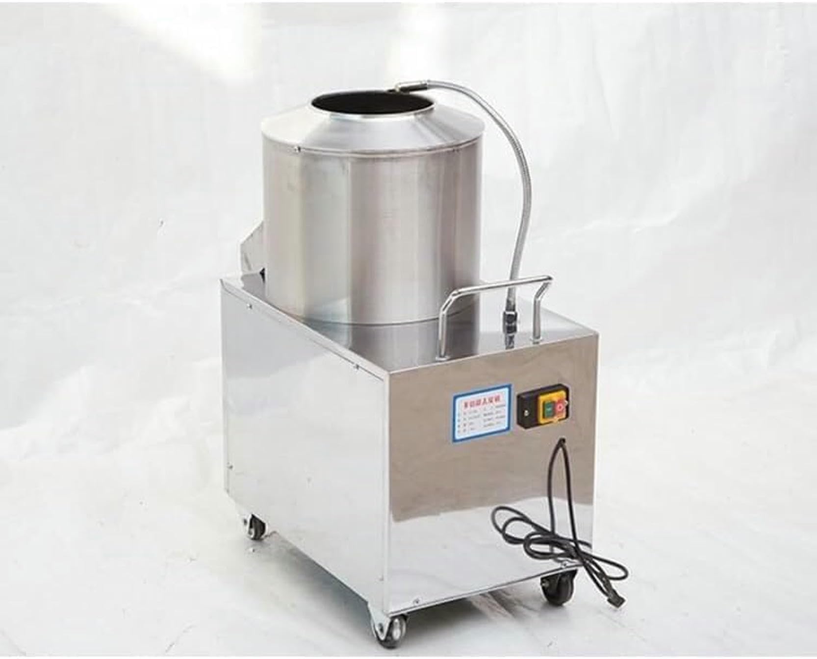 Peladora de Patatas automática Comercial, Lavadora de Patatas eléctrica de 1500 W