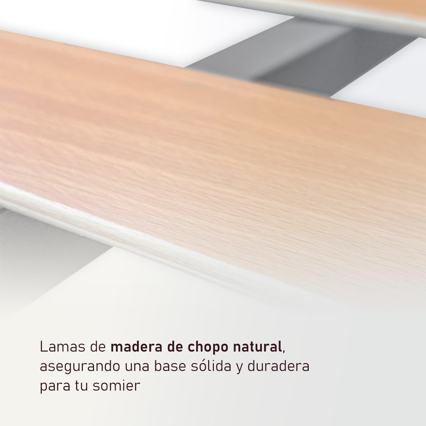 Somier de Láminas Estructura 30x30mm con Patas, Tubo Acero, Pintura Epoxi Gris, 80x180
