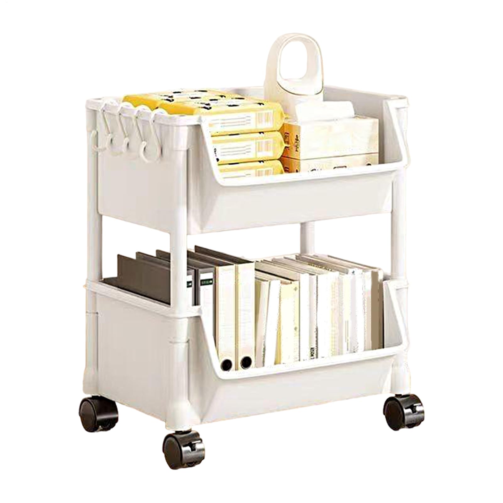 Genérico Rolling Trolley - Asientos en Varios Pisos | Organizador de Carro de ROP | Roll Carryys en Varios Niveles para Libros | Juguetes, papelería y bocadillos organizadores para pequeños