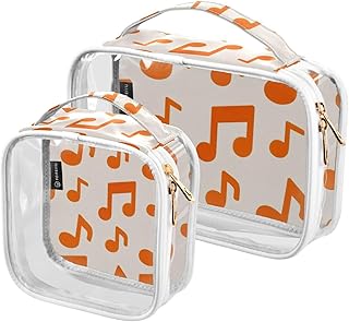 2 Pack Orange Note clear decorative toiletry ...