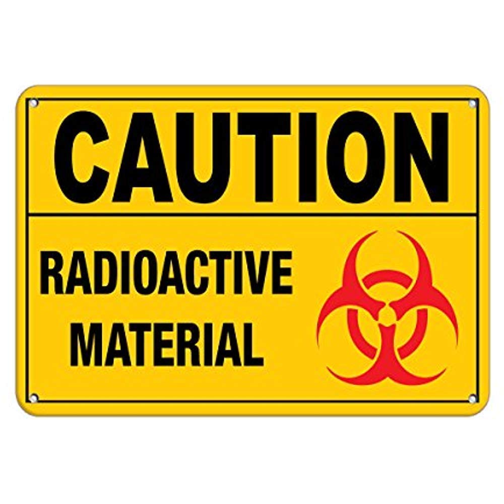 Buy NDTS Metal Deco Sign 8x12 inches Road Signs Caution Radioactive