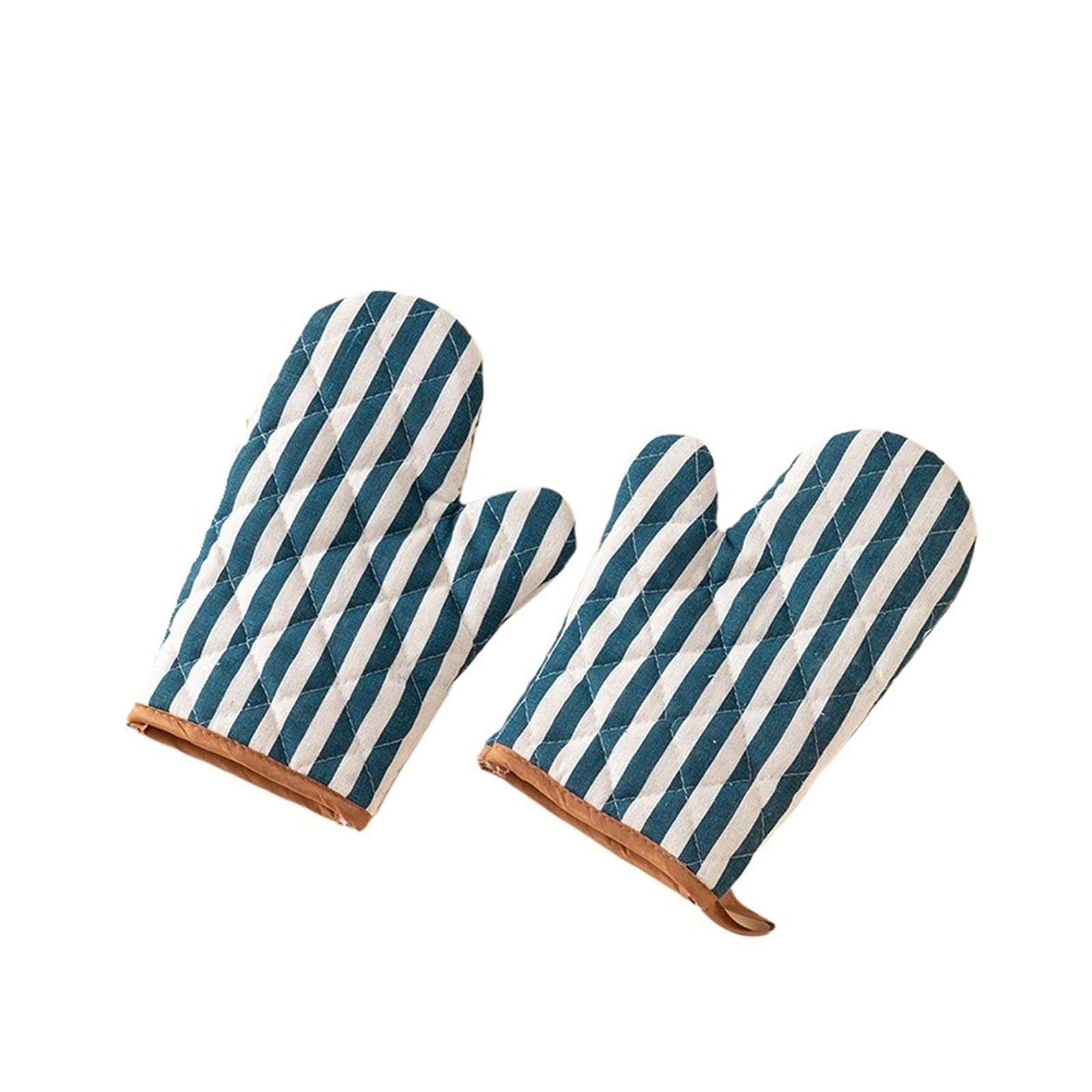Oven Gloves 1pcs Thickened Oven Gloves Set Anti-scalding, Simple Cotton And Hemp, Microwave Glove, Baking, Cooking, Kitchen Tool(Style 04)