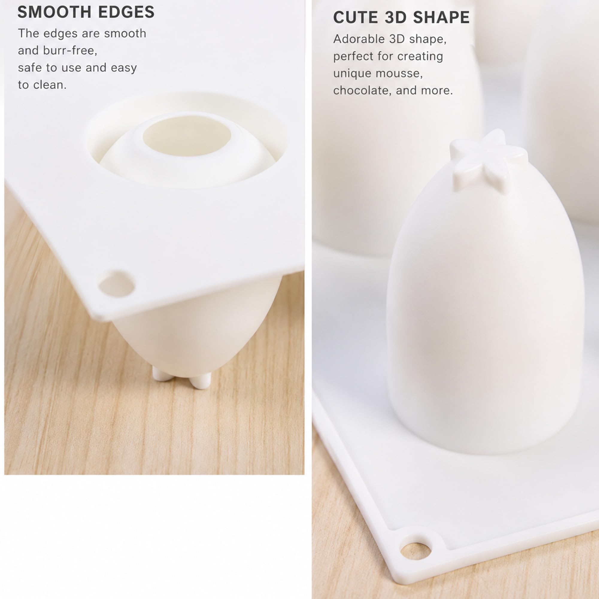OCPO KITCHEN Silikonform Ei Kerzen, Ostereier-Silikonform zum Backen von Schokolade, Ostereiern, Mousse, Kuchen, Gelee, Käsekuchen, Eis, Dessert, Kuchendekorationsform (8 Mulden)