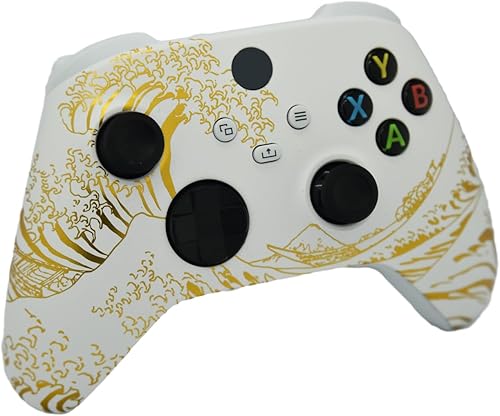 Miniatura 2 de Hand Airbrushed Fade Custom Controller Compatible with Xbox Series XS & Xbox One (Series XS Gold Wave)