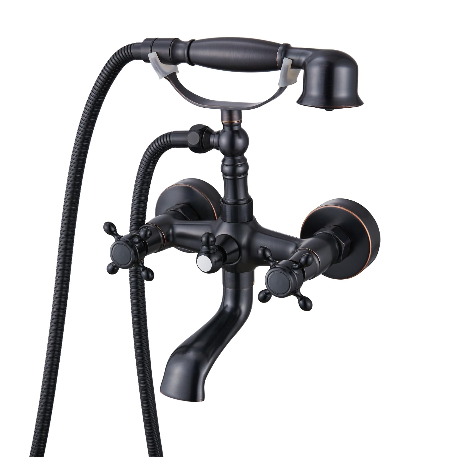 Mélangeur de baignoire 2 fonctions avec bec pivotant 360° et douchette à main