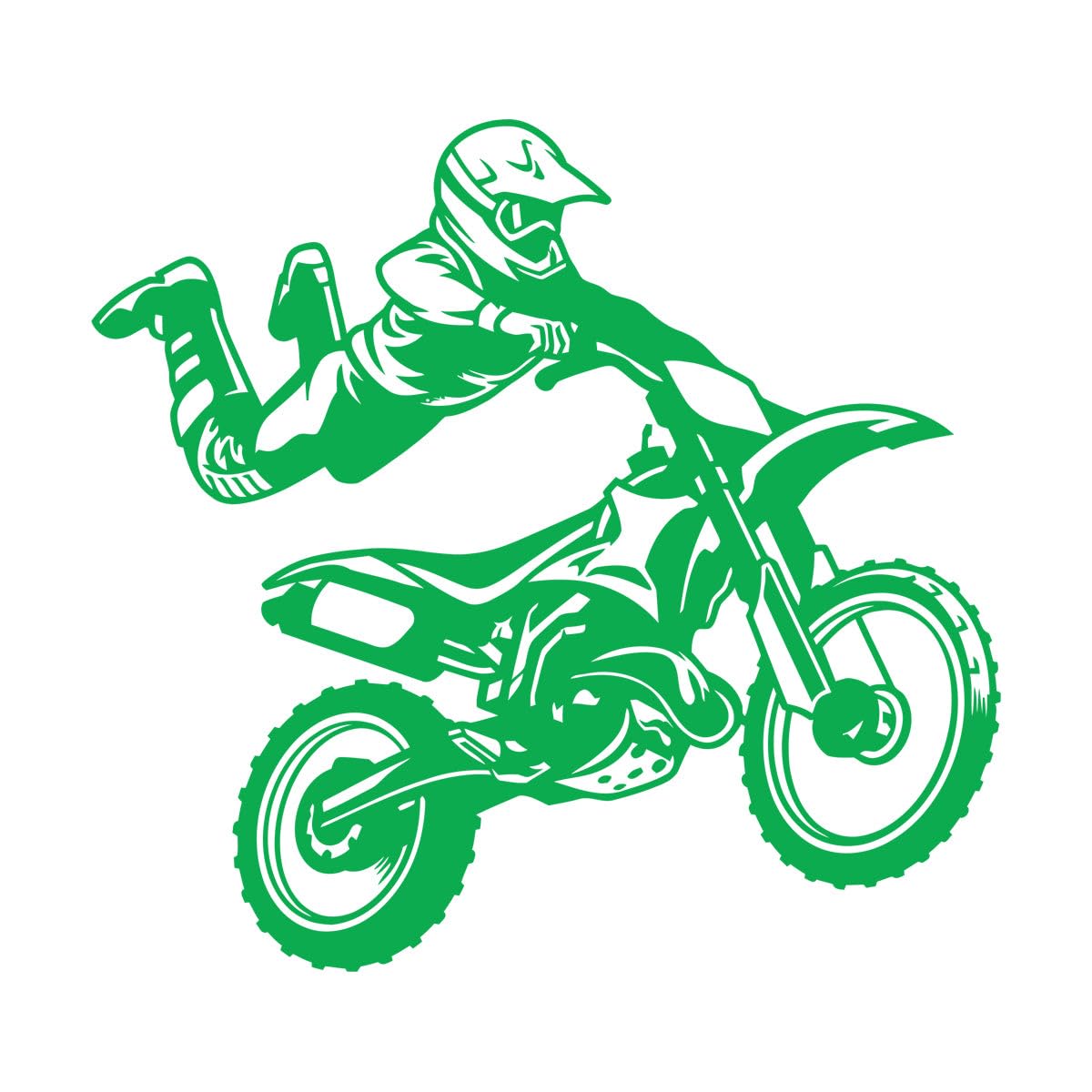 Autocycle Wall Decal Boy Bedroom Wall Decor Motorcycle Freestyle Jump Biker Extreme Sports Stickers Vinyl Art Wallpaper Small - 42x44cm — image 1