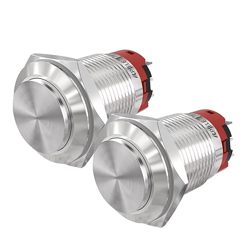 Miniatura 7 de GQ19F-10 - Interruptor momentáneo sin lámpara 1NO 19 mm., Plano redondo