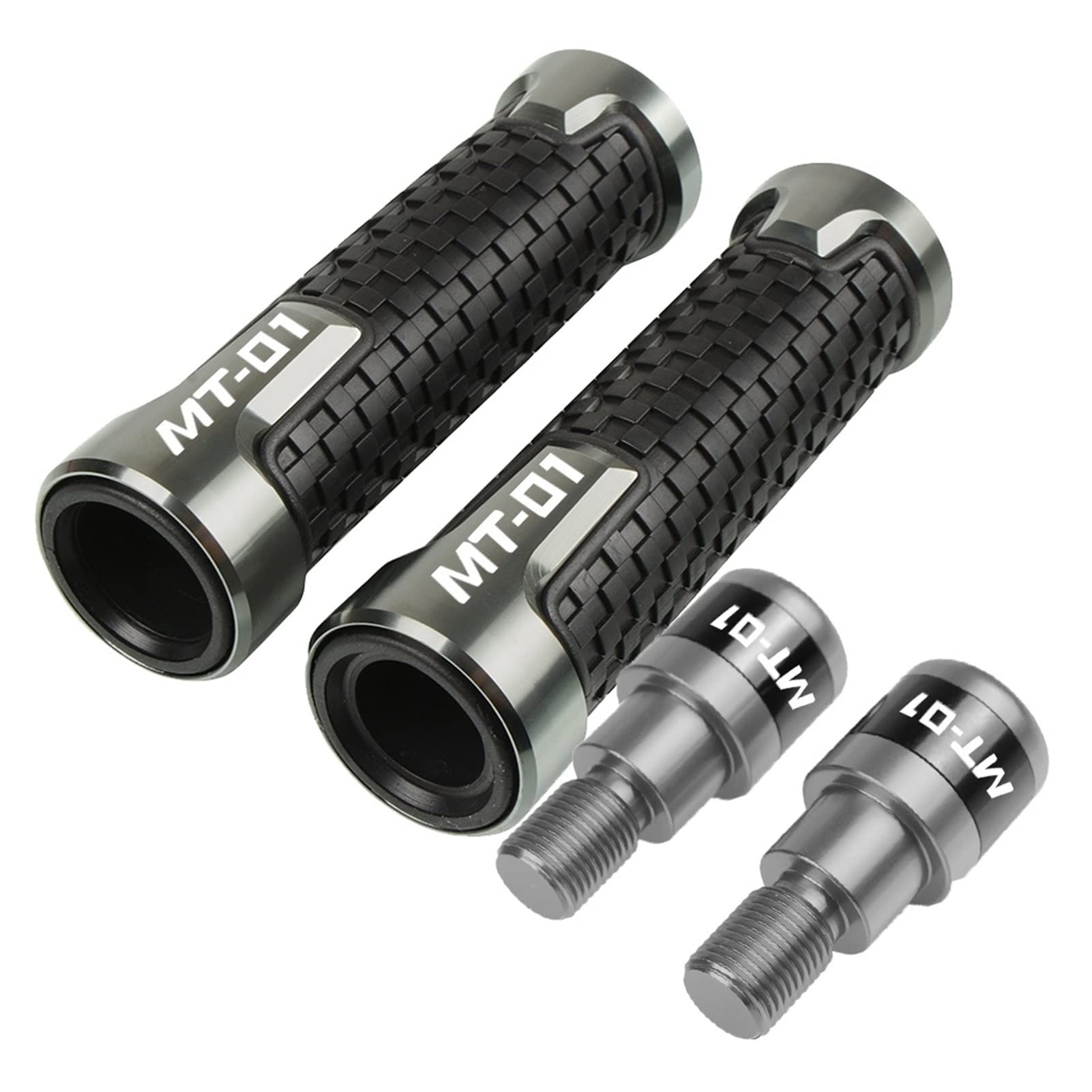 Guidon antidérapant Yamaha MT-01 caoutchouc et bouchons de poignées de moto 7/8''