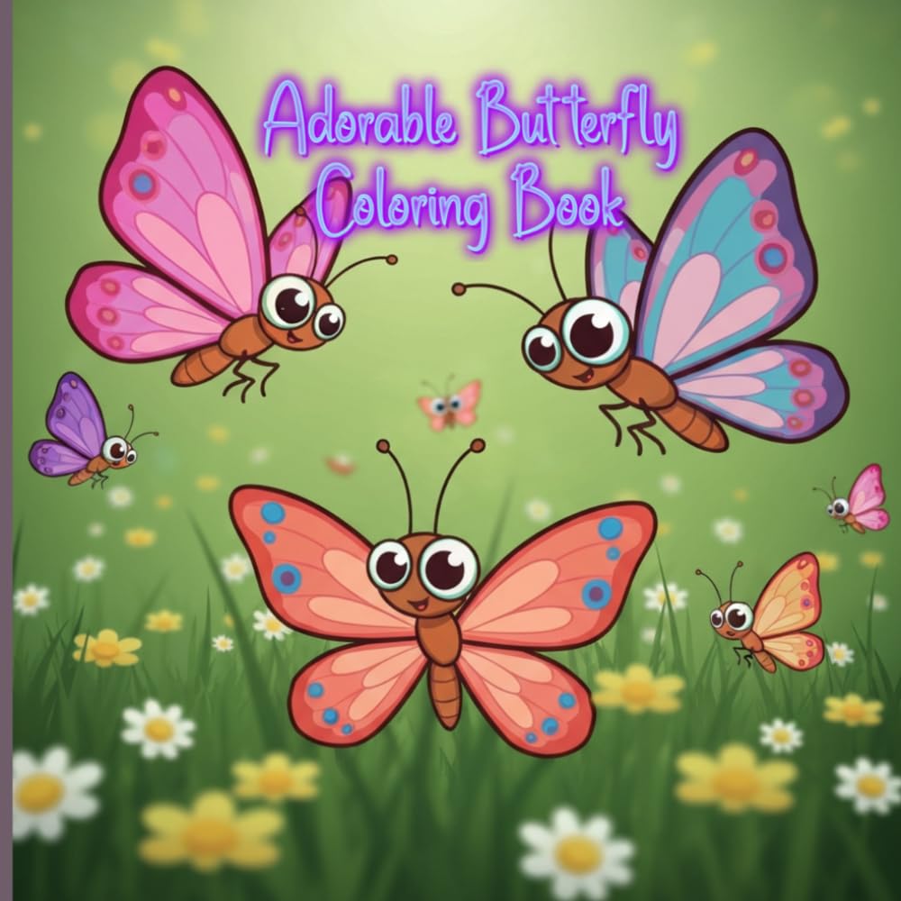 Adorable Butterfly Coloring Book