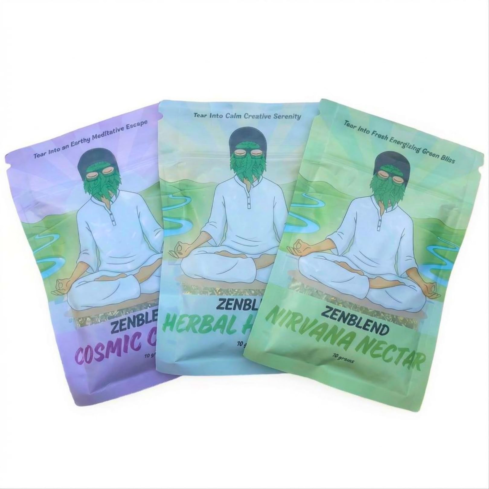 ZenBlend | Nirvana Nectar, Cosmic Cushion & Herbal Harmony | Herbal Smoking Blend | Pack of 3-image-10