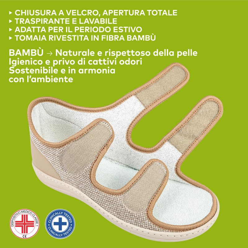 EXTRO STYLE - Sandali Ortopedici Donna e Uomo, Tecnica 11, Per Fasi Post Operatorie, Piede Reumatico, Vasculopatie e Metatarsalgie, Sandali Antiscivolo Con Plantari Estraibili, Grigio