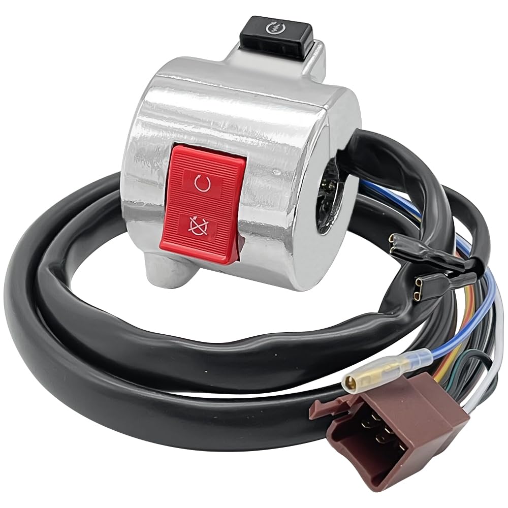 Interruttore manubrio destro adatto per Honda Shadow 600 VT600 VT600C / VT600CD VLX 1999-2007 Avviamento Arresto Spegnimento Pulsante 35013-KW9-921 35013-KW9-920