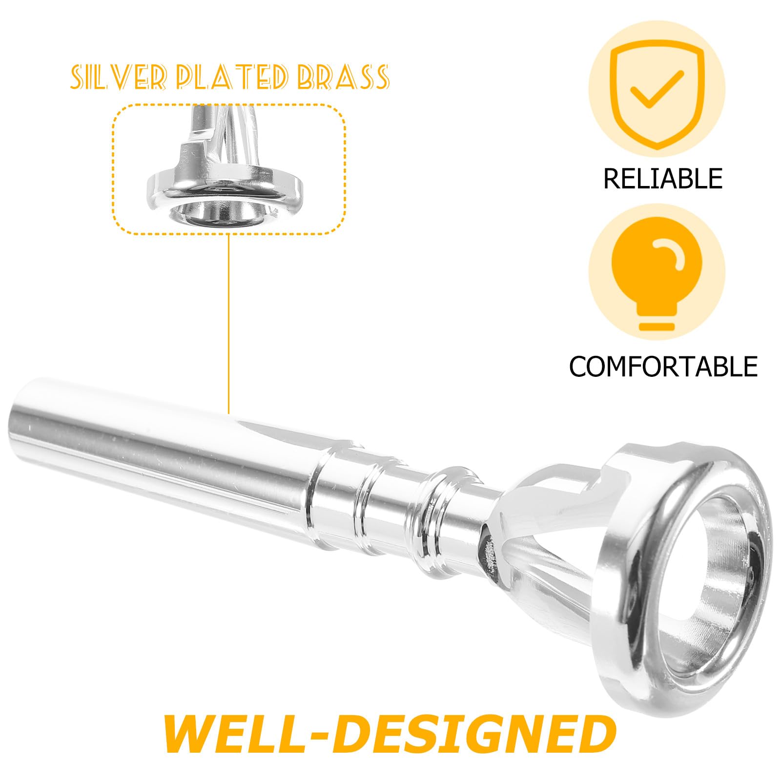 Allenatore Bocchino Tromba Piccolo Argento, Dispositivo Vibrazione Labbra Tromba per Studenti e Musicisti, Accessorio Professionale per Esercizi di Strumenti a Fiato