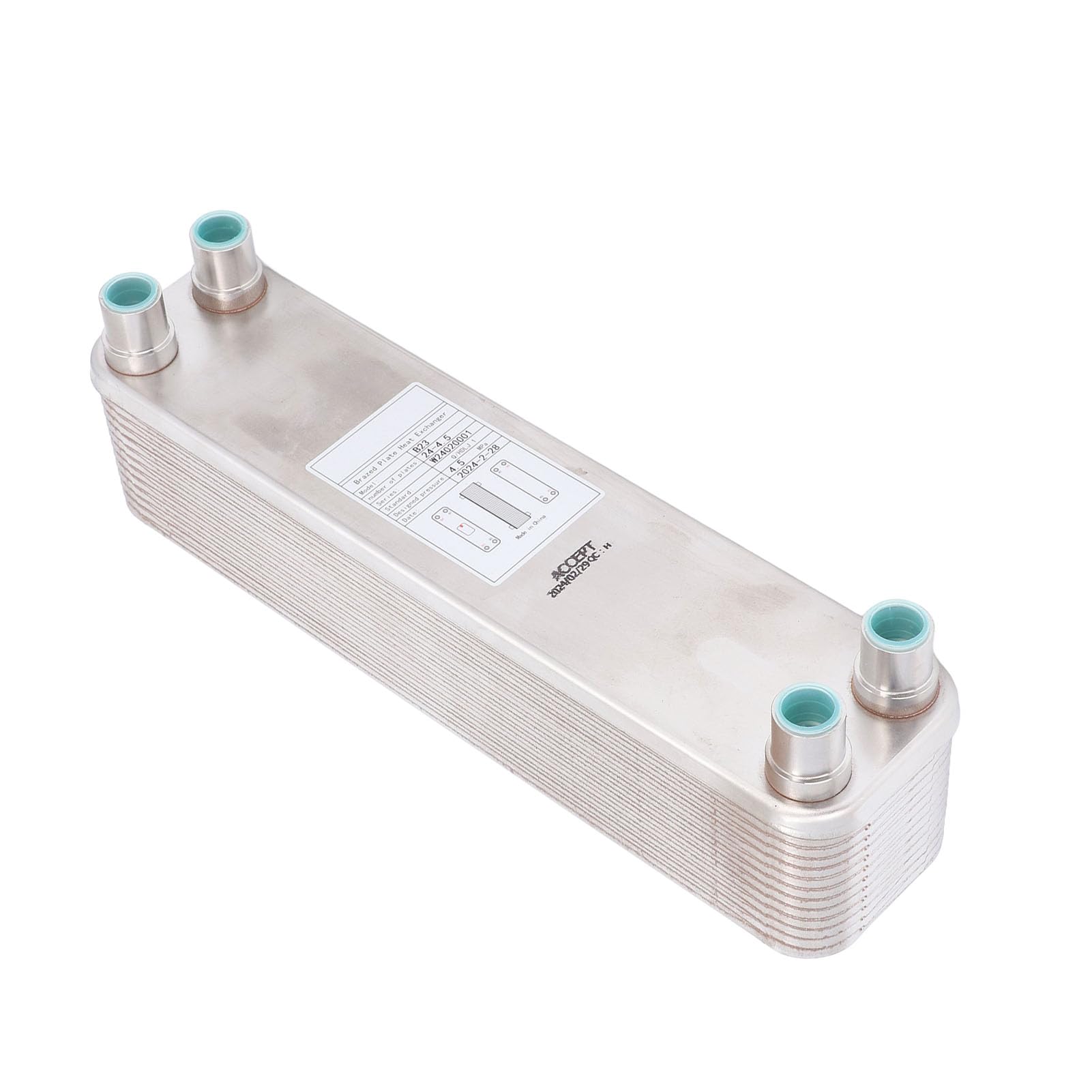 Scambiatore di Calore a Piastre, Refrigeratore per Scambiatore di Calore a Piastre Brasate in Acciaio Inossidabile 304, Refrigeratore Brasato in Rame con Brasatura Al Rame Al 99,9%, Ideale