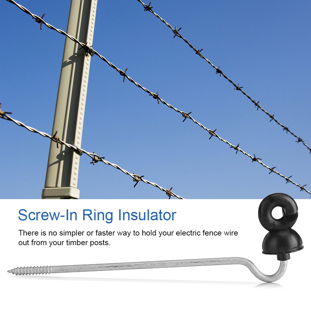 Isolatore Nero Ad Anello Con Vite Per Legno - Agri&Work - Foto 13