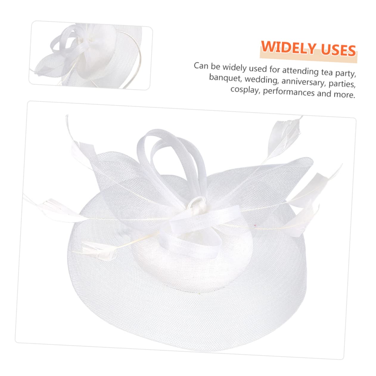 Abaodam 4pezzi Fascinator Cappello da Sposa Rete con Fiore per Cerimonie e Feste Elegante Accessorio per Banquet e Tea Party Leggero e Confortevole Stile Romantico e Raffinato