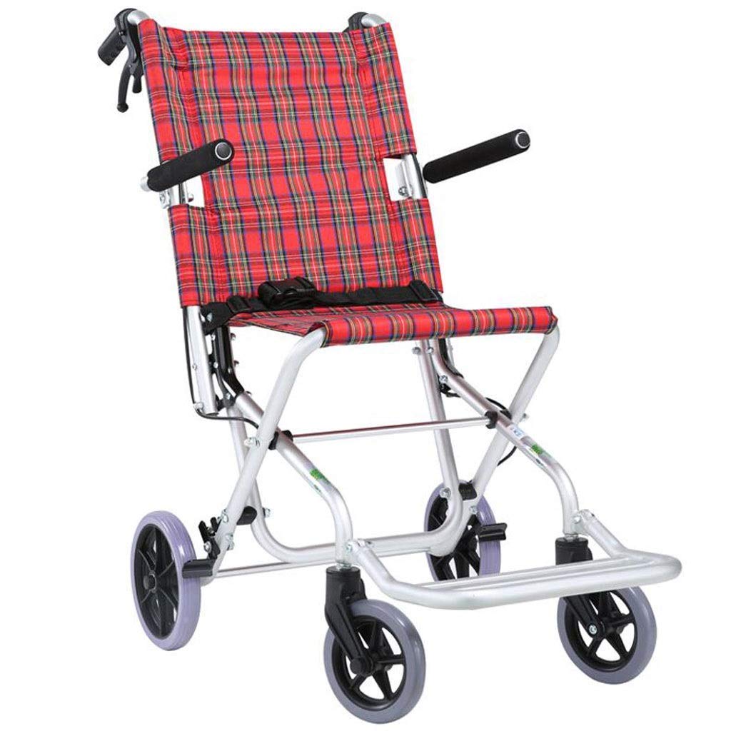 SXSLTSA Portable Wheelchair Self-Propelled Mobile Transport Wheelchair- Old Man Portable Wheelchair Self-Propelled Mobile Transport Wheelchair Folding Light Travel Ultra Light Children Small Portabl