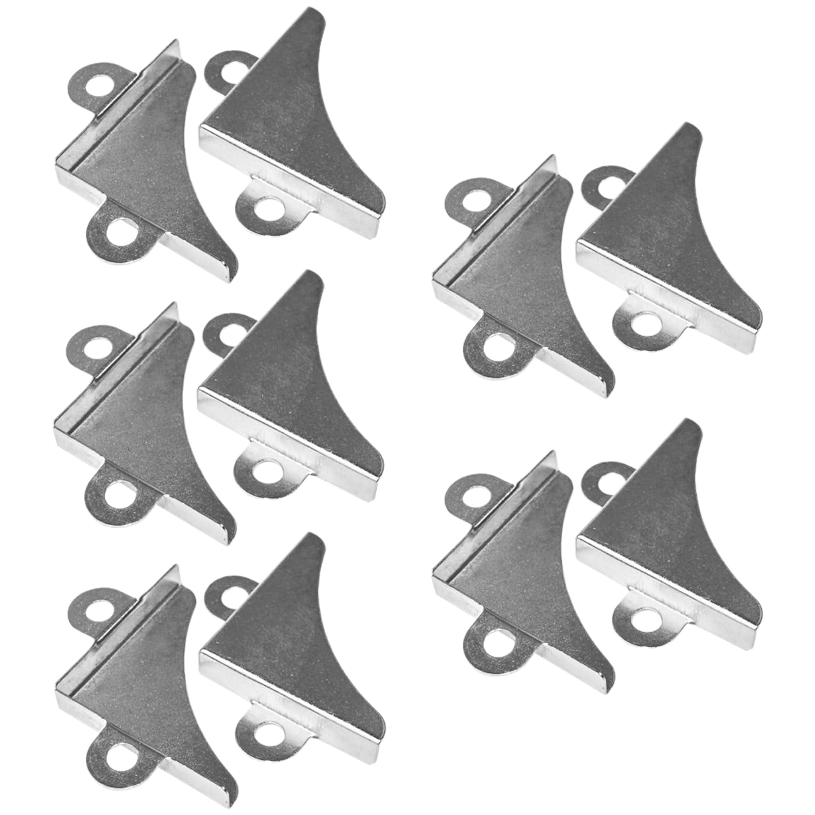 UEKPDM Mirror Corner Brackets, 10 Pack Metal Clips, 30mm, Silver