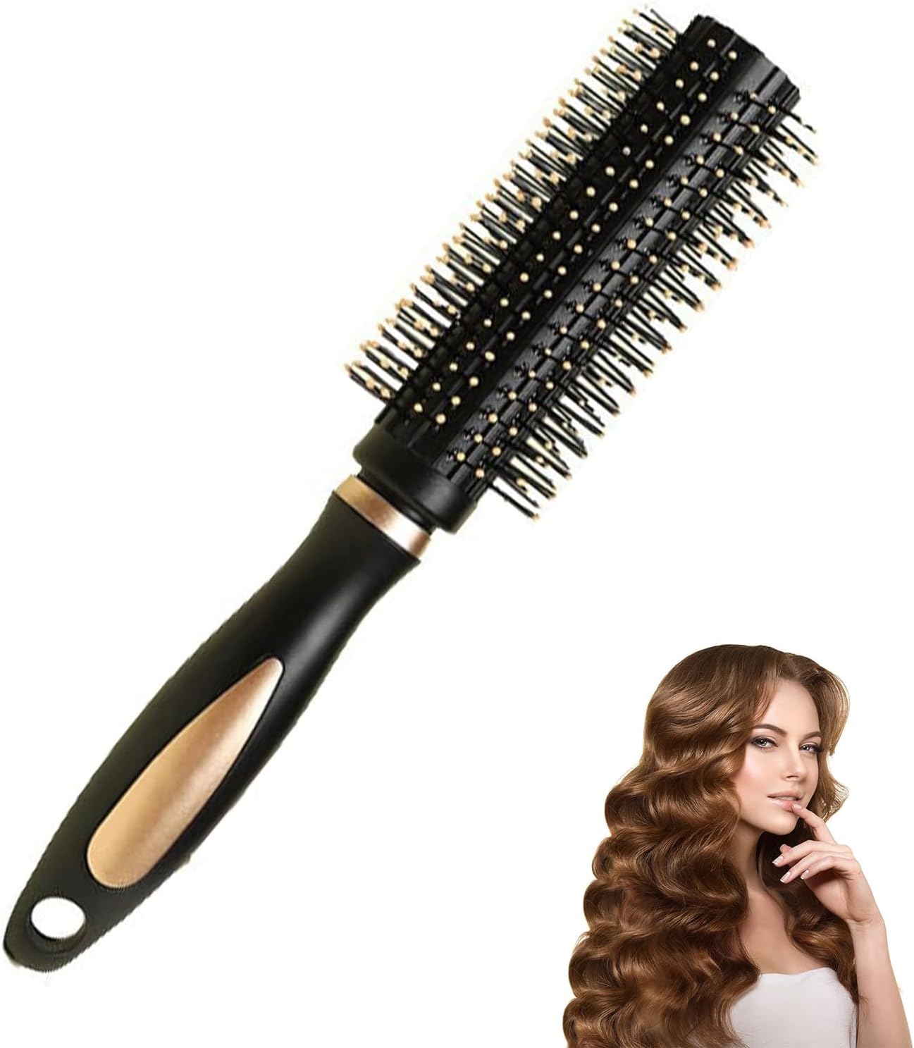 Hair Brush, Micro Radial Hairbrush Professional Round Barrel Curling Brush Anti Static Blow Dry Hair Brush Radial Hairbrushes for Blow Drying Hair Styling Tools Women for Styling Drying Curling