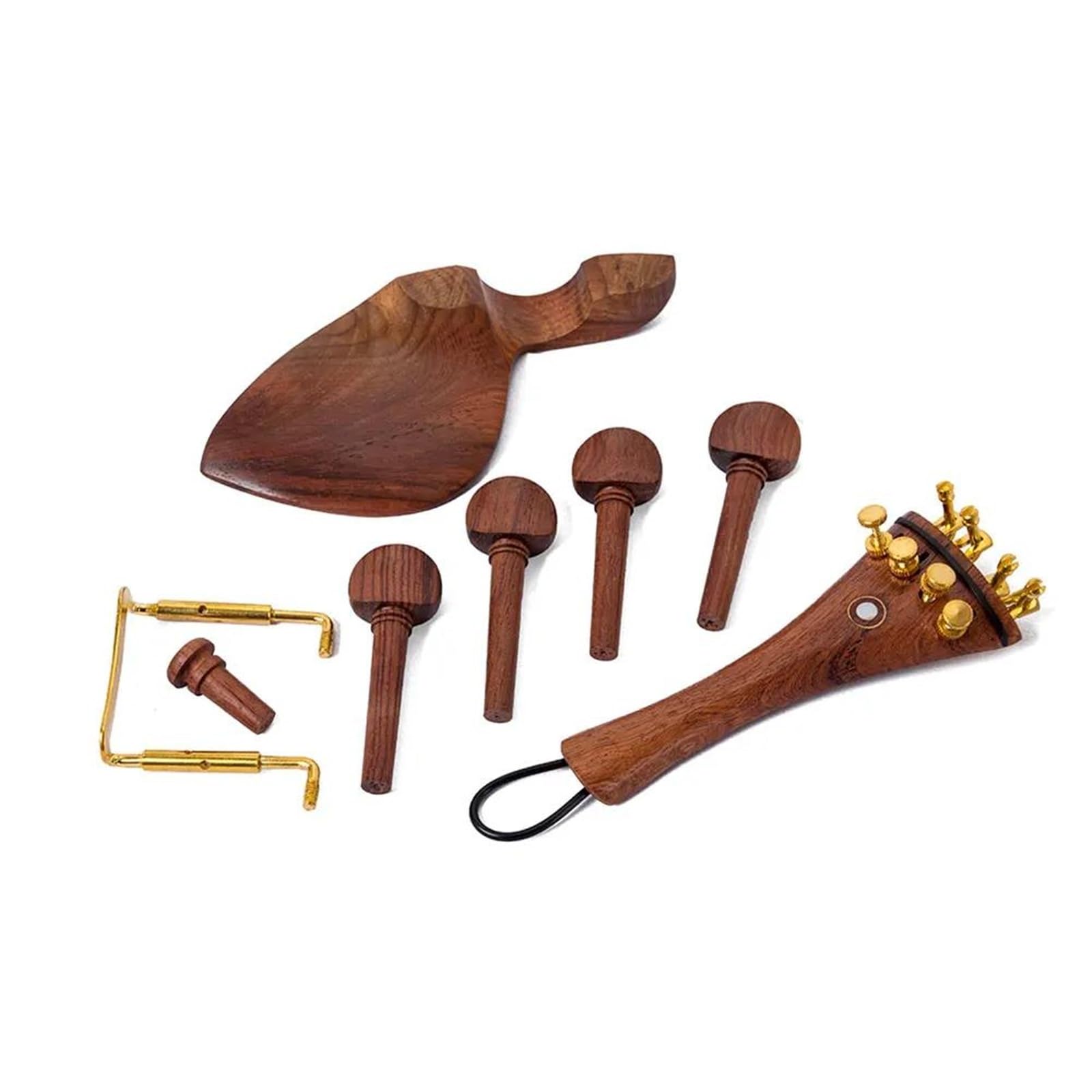 Juego de accesorios para violín de madera maciza que incluye clavijas de afinación cordal y barbilla Accesorios profesionales para violín