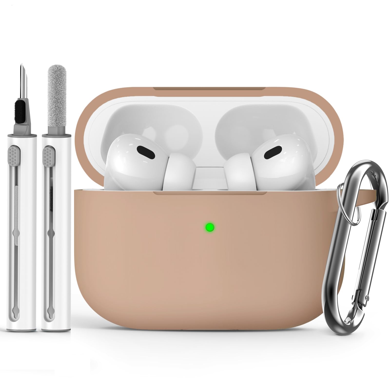 Ljusmicker for AirPods Pro Case Cover with Cleaner Kit,Soft Silicone Protective Cases for Apple AirPod Pro 2nd/1st Generation for Women Men,AirPods