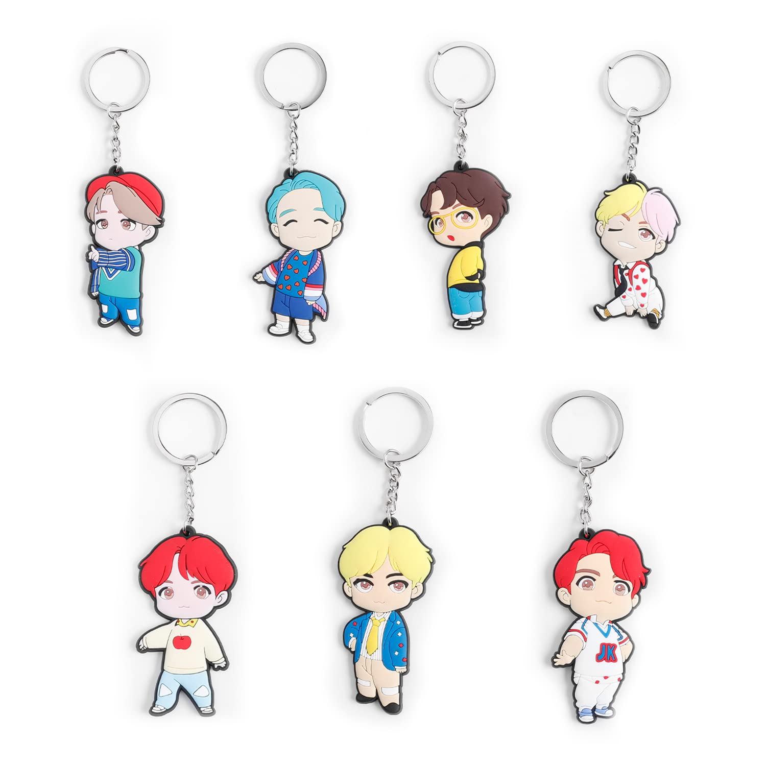 KPOP BTS Keychain Bangtan Boys PVC Keychain TATA CHIMMY COOKY SHOOKY KOAY MANG RJ VAN merchandise for Army Fan Gift
