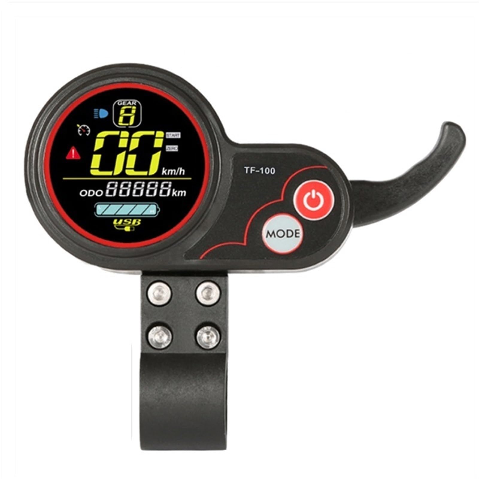 Pannello display for scooter di ricarica USB 36V48V TF‑100 Display 5/6 pin Strumento di comunicazione, for Kugoo, controller elettrico M4 Cruscotto per scooter elettrico(6Pin Display)