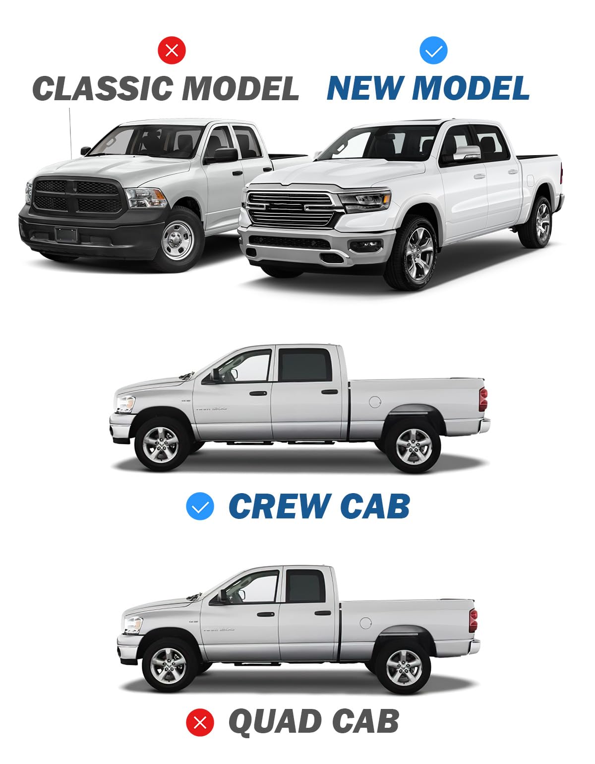 JOYTUTUS Under Seat Storage Compatible With 2019-2025 Ram 1500 Crew Cab(New Body Style), Truck Organizer Back Seat Storage, Underseat Under Seat Storage