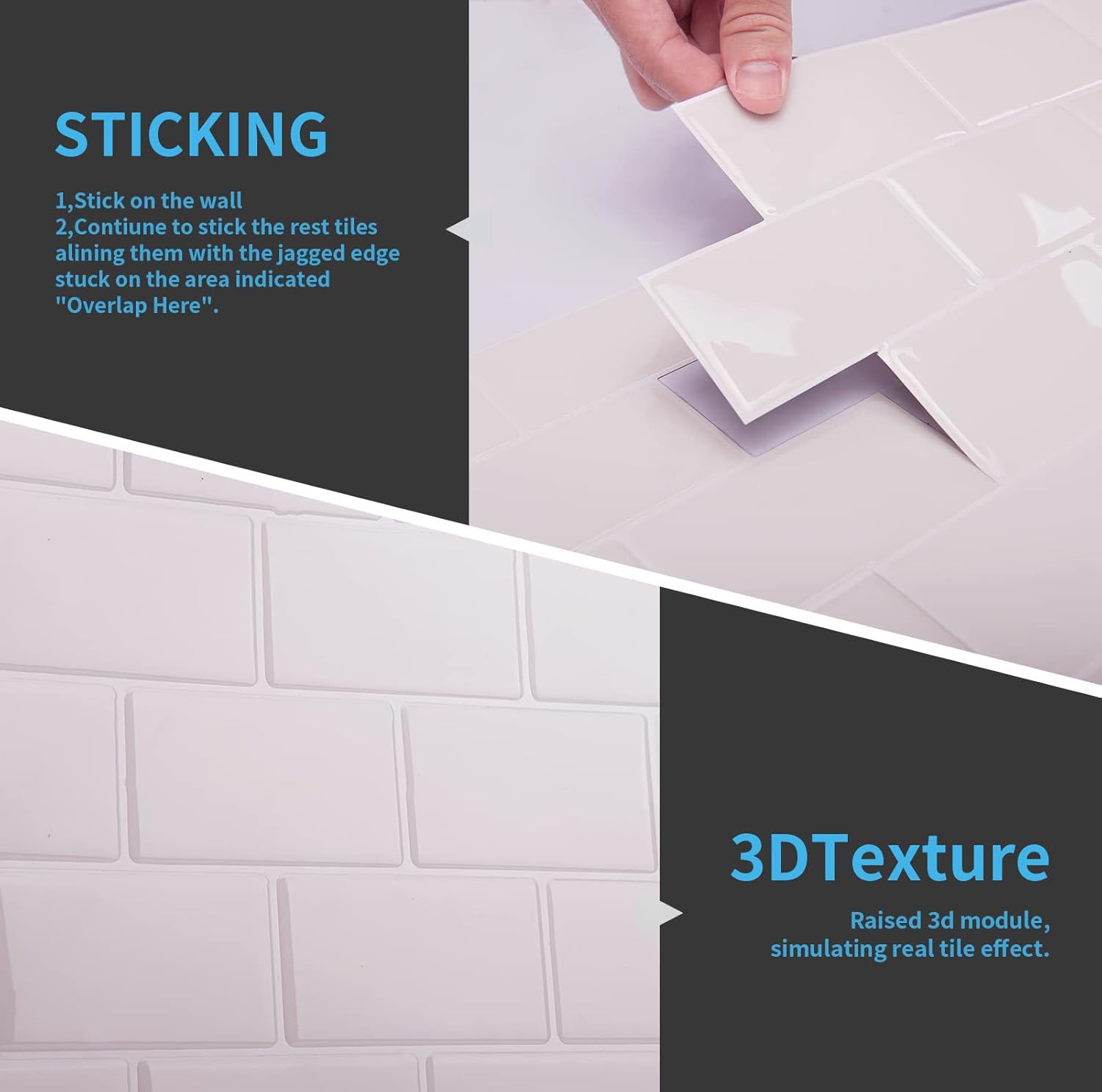 Art3d 10-Sheet Peel and Stick Tile Backsplash - 12"x12" Premium Kitchen Backsplash Peel and Stick Tile, White : Home & Kitchen