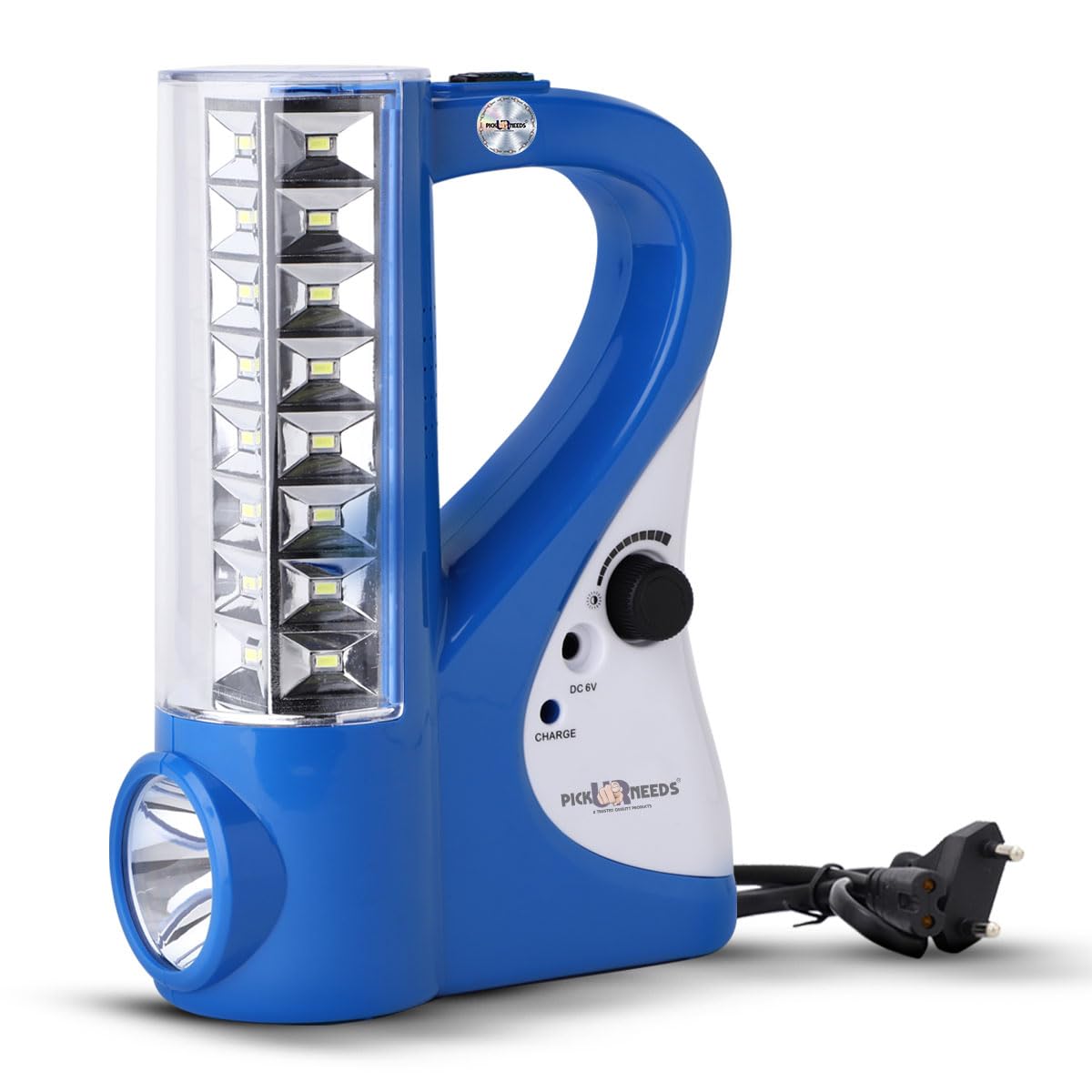 Pick Ur Needs Rechargeable Emergency 2 In1 Home LED Torch Lantern Lamp Light with 24 SMD Light Torch (Blue) (B0CD4DHCFB) Amazon Price History, Amazon Price Tracker