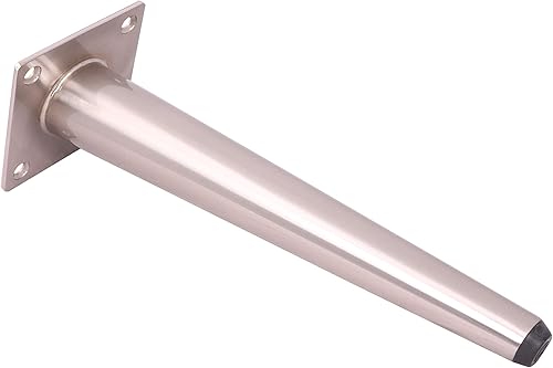 Miniatura 3 de 1 pata de sofá de acero cónico en ángulo de 9 3/4 pulgadas, patas modernas de mediados de siglo, patas de metal para sofá, pata de silla, pata