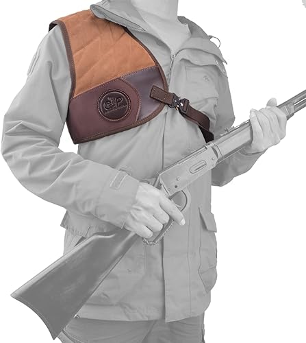 Miniatura 6 de WAYNE'S DOG Escudos de retroceso de lona de cuero con construcción duradera, ajuste sólido y acolchado para rango, tiro, caza