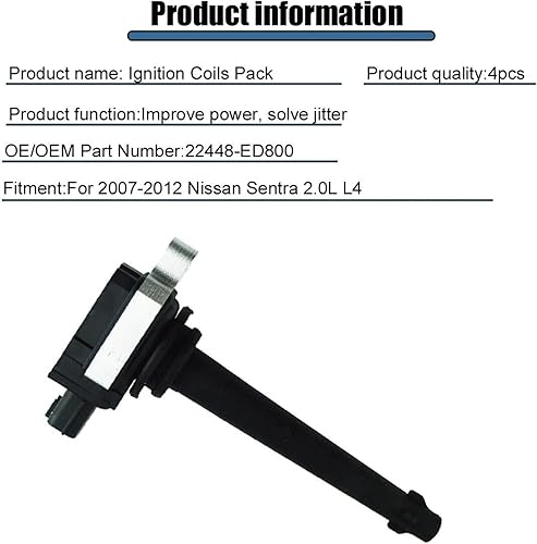 Miniatura 2 de 22448-ED800 0221604014 Bobinas de encendido compatibles con Nissan Sentra Tiida Micra K12 X-Trail T31 C11 22448ED800 22448-CJ00A Bobina de encendido