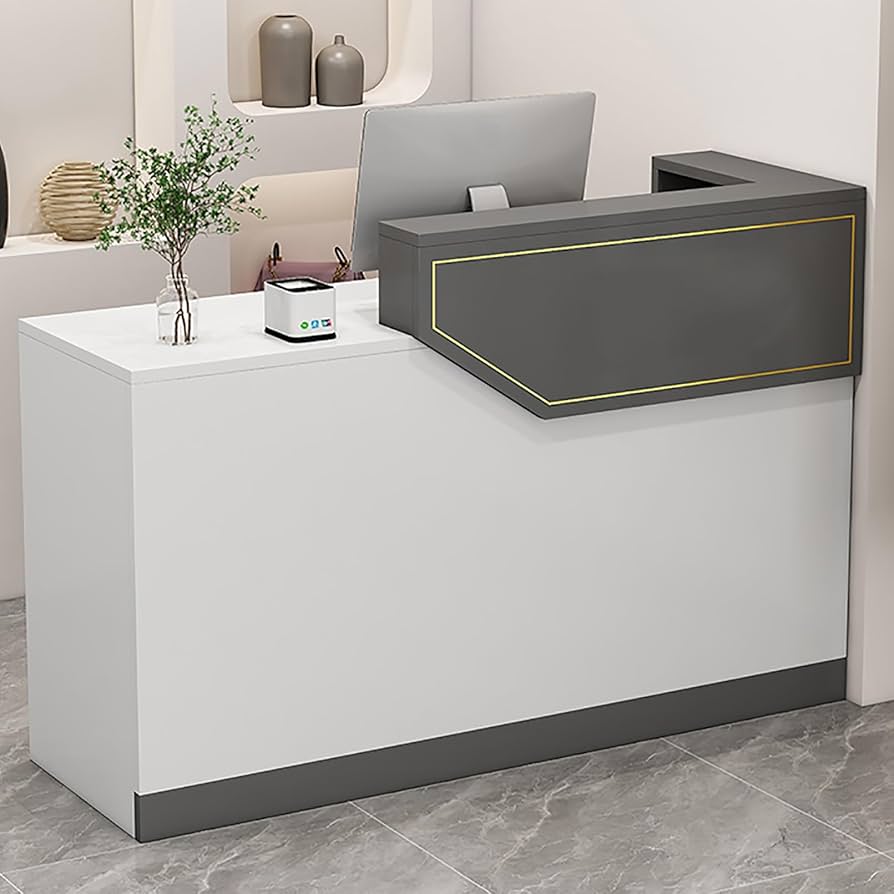 Amazon.co.jp: レジカウンター 受付カウンター レ木製の