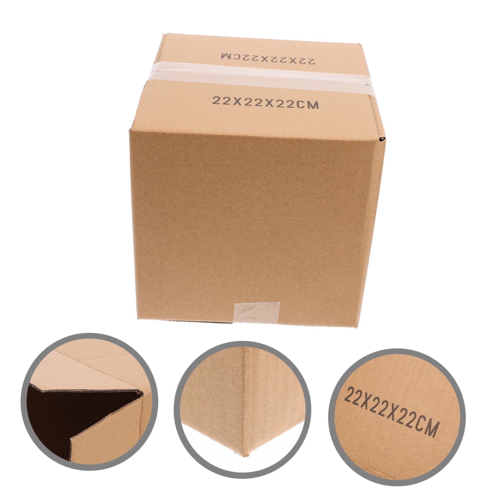 SHINEOFI 5pièces Cartons Emballage Carrés Moyens Boîtes Carton pour Déménagement et Expédition Résistantes et Pratiques