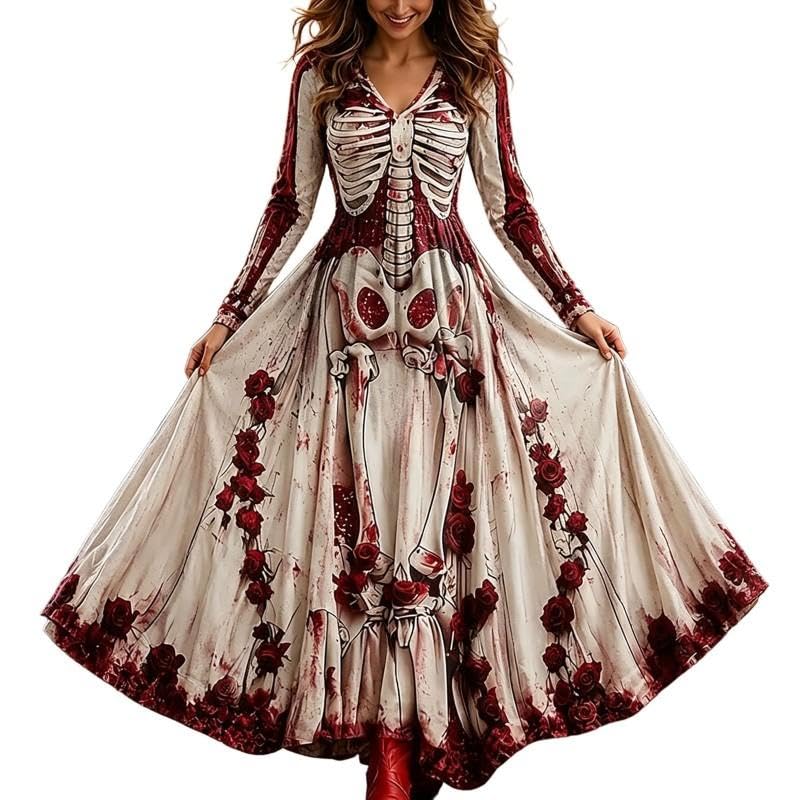 Halloween Dresses for Women Costume Costumes Adult Woman Womens Scary Plus Size Witch Prom Dress Fancy Adults White Devil Vampire Gothic 50s UK Witches Evening Horror Clothes Ladies