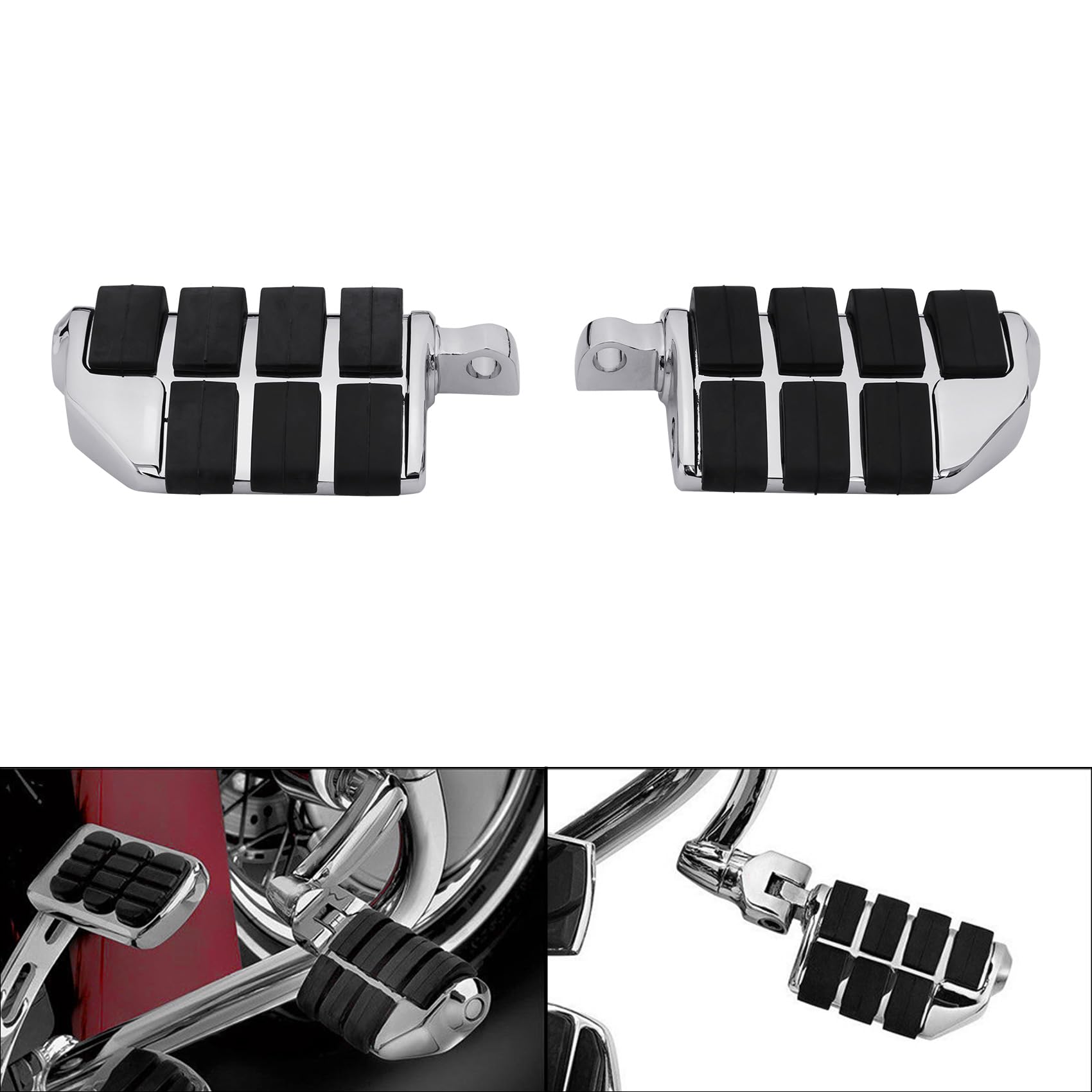 Pedana per moto, 10 mm, resistente agli urti, compatibile con Harley Road King Sportster XL 883 XL 1200